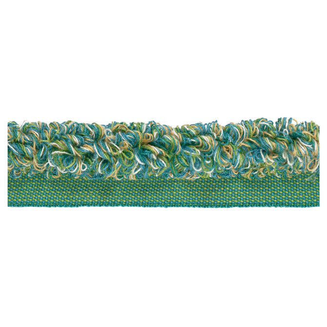 Aloha Rouche Turquoise by Kravet Design Trim ACRYLIC - 89%;POLYESTER - 11% France LIGHT Horizontal: 0 and Vertical: 0 0.5 - Fabric Carolina -