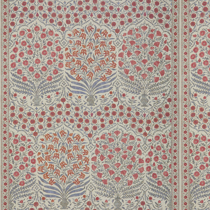 Sameera Red/Blue by Lee Jofa Fabric OSCAR DE LA RENTA III COTTON - 100% United Kingdom - Horizontal: 54.5 and Vertical: 62 54 - Fabric Carolina -