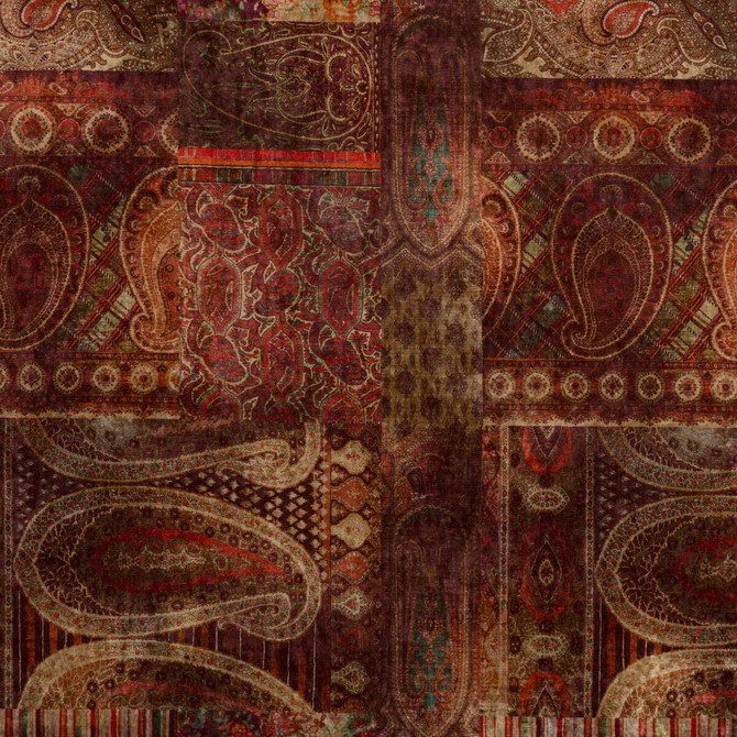 Lomond Velvet Red/Plum by Mulberry Fabric BOHEMIAN ROMANCE VISCOSE - 55%;COTTON - 45% Italy HEAVY Horizontal: 26.989 and Vertical: 44.128 53.978 - Fabric Carolina -