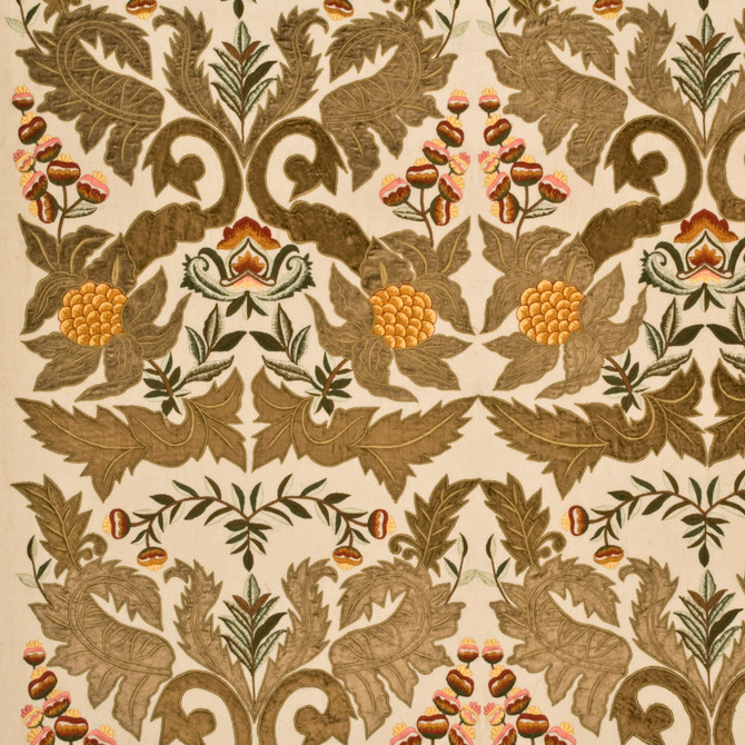 Constantine Linen Sage/Gold by Mulberry Fabric
