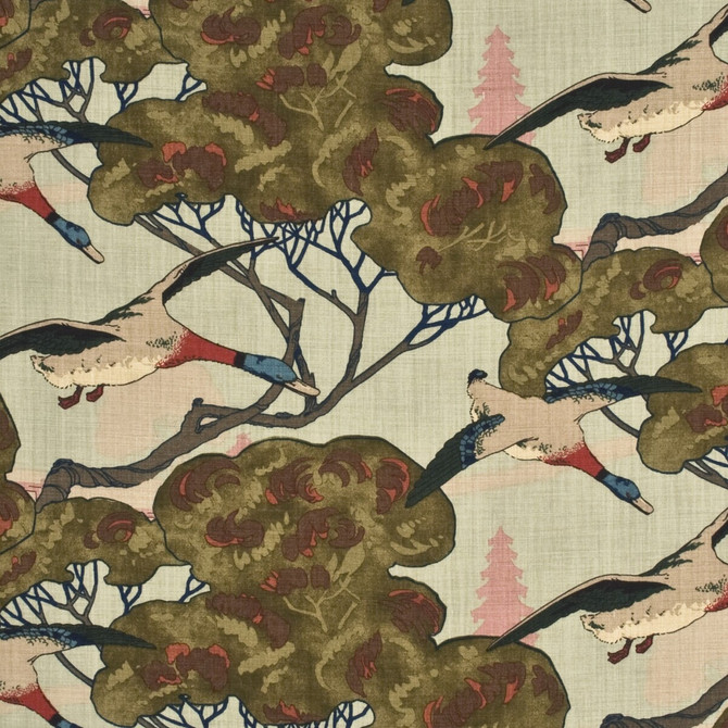 Flying Ducks Sky by Mulberry Fabric Mulberry Fabric Flying Ducks SkyFabric MULBERRY BEST OF LINEN - 100% United Kingdom </p><p>Repeat: H: 53.978, V: 24.428 53.978 - Fabric Carolina -