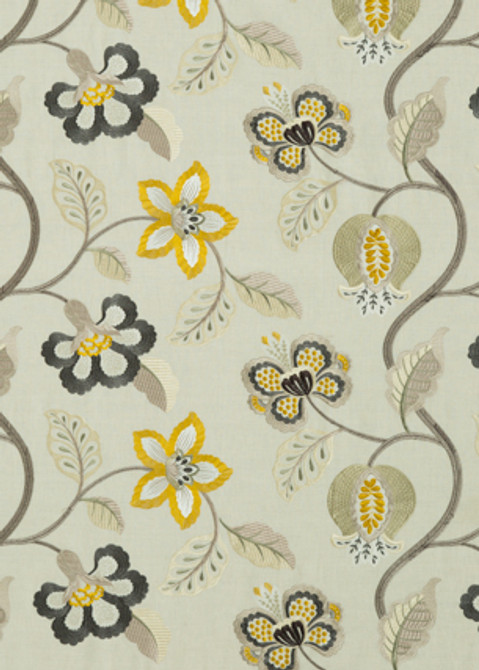 Elvaston Graphite/Citron by G P & J Baker Fabric
