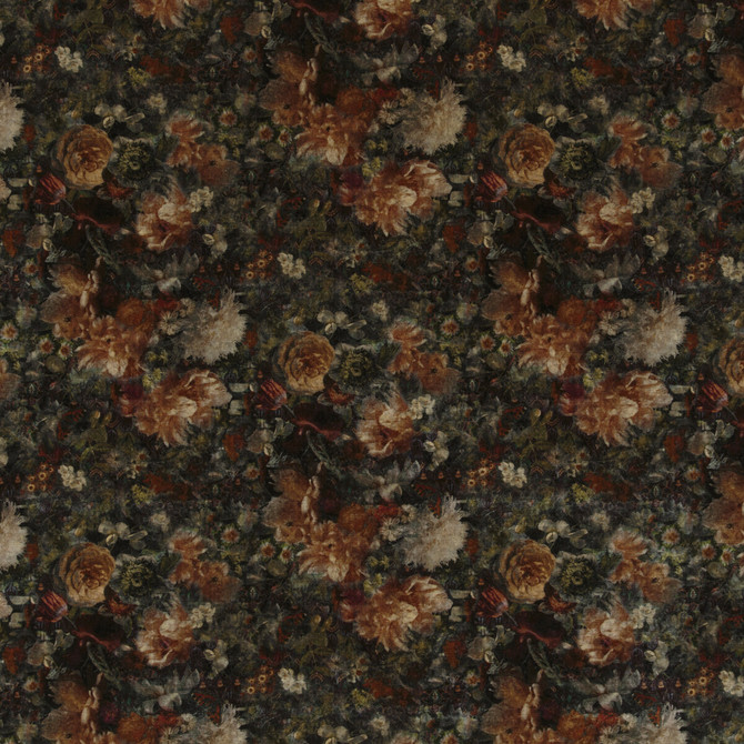 Royal Garden Velvet Amber/Jade by G P & J Baker Fabric HISTORIC ROYAL PALACES VISCOSE - 55%;COTTON - 45% Italy HEAVY Horizontal: 27.186 and Vertical: 25.216 53.978 - Fabric Carolina -