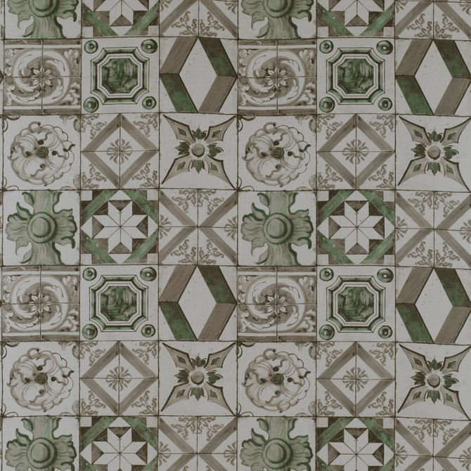 Trastevere Verde by Gaston Y Daniela Fabric TIERRAS VISCOSE - 67%;LINEN - 33% Spain - Horizontal: 27.17 and Vertical: 27.17 54.33 - Fabric Carolina -