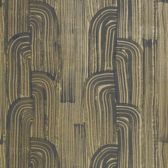Crescent Paper Gold/Ivory by Lee Jofa Modern Wallcovering