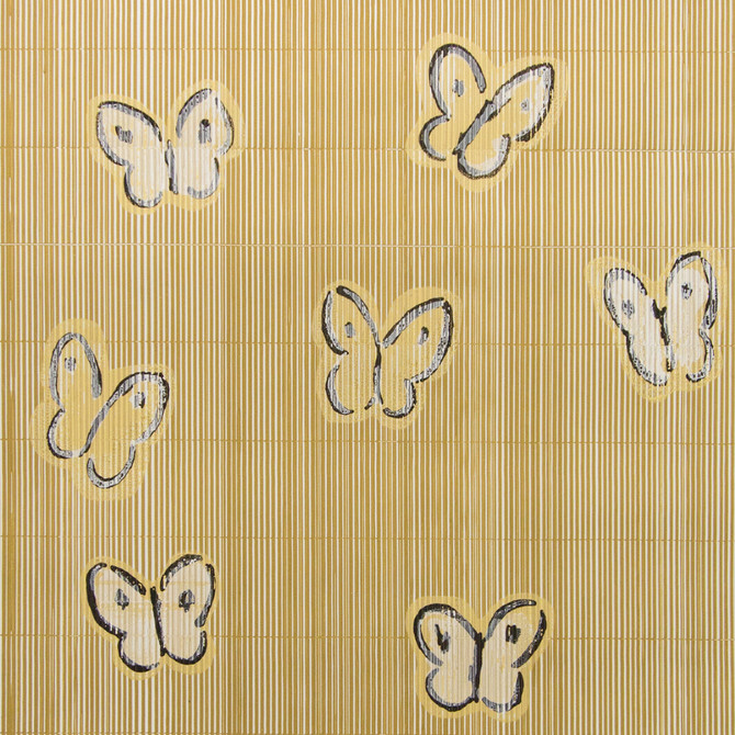 Ascension Gold by Groundworks Wallcovering HUNT SLONEM II MYLAR - 100% United States - Horizontal: 27 and Vertical: 36 27 - Fabric Carolina -