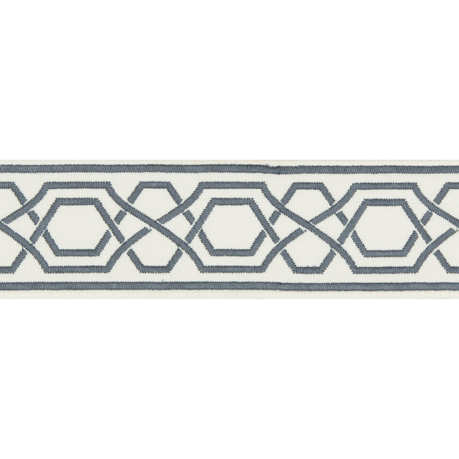 Yves Tape Slate by Lee Jofa Trim SUZANNE KASLER THE RIVIERA COLLECTION POLYESTER - 100% India Horizontal: 2.36 and Vertical: 2.95 2.36 - Fabric Carolina -