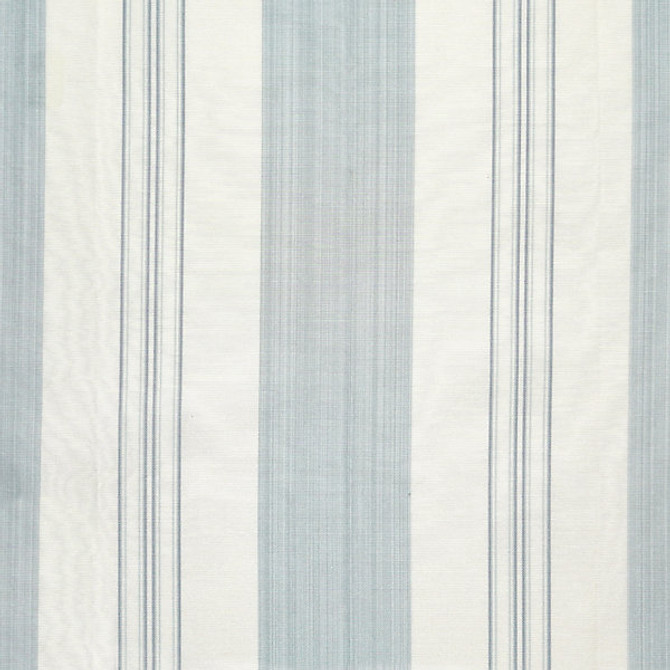 Astor Stripe/Sky 26982-001 by Scalamandre Fabric BELLE JARDIN 50% SILK 50% COTTON INDIA LIGHT DUTY Horizontal: and Vertical: 4.75" 55.5" - Fabric Carolina -