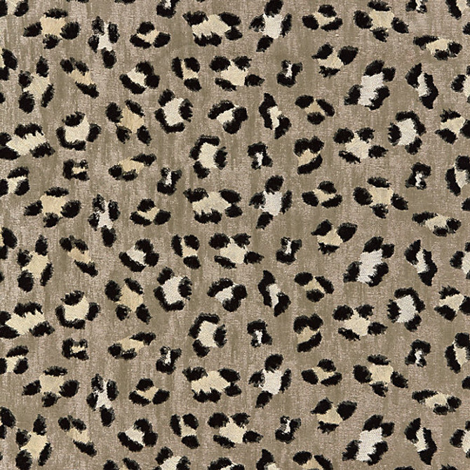 Broderie Leopard/Ebony On Silver 27075-003 by Scalamandre Fabric SCALAMANDRE WAREHOUSE 59% VISCOSE 37% COTTON 4% POLYESTER INDIA MEDIUM DUTY Horizontal: 8.875" and Vertical: 52.75" - Fabric Carolina -
