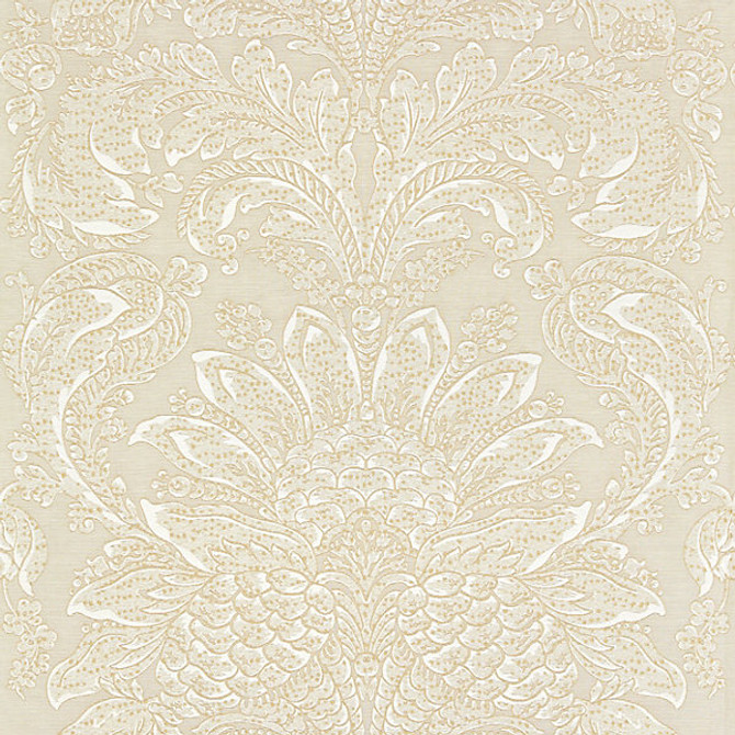 Carlotta Damask/Fog 27081-002 by Scalamandre Fabric JARDIN 36% COTTON 34% VISCOSE 30% SILK ITALY LIGHT DUTY Horizontal: 27" and Vertical: 27" 54" - Fabric Carolina -