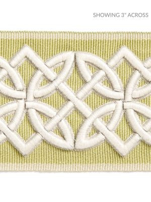 <p>Celtic Embroidered Tape Lettuce SCT32820004 by Scalamandre Trim</p><p><strong>Required Minimum Quantity Purchase: Fabrics by the yard 1 YARD MINIMUM </p><p>Book: HAMPTONS TRIMMINGS</p><p>Content: 40% POLYESTER 32% VISCOSE 28% ACRYLIC</p><p>Origin: CHINA</p><p>Performance: LIGHT DUTY</p><p>Repeat: Horizontal: 1.875" and Vertical: </p><p>Width: 2.75</p>