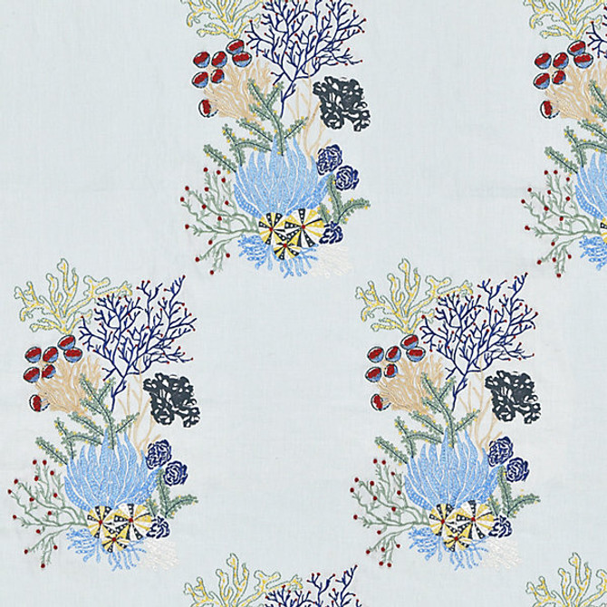 Combe Martin/Azure 7072-003 by Old World Weavers Fabric DORSET COAST 100% LINEN INDIA LIGHT DUTY Horizontal: 30" and Vertical: 17.75" 53.75" - Fabric Carolina -