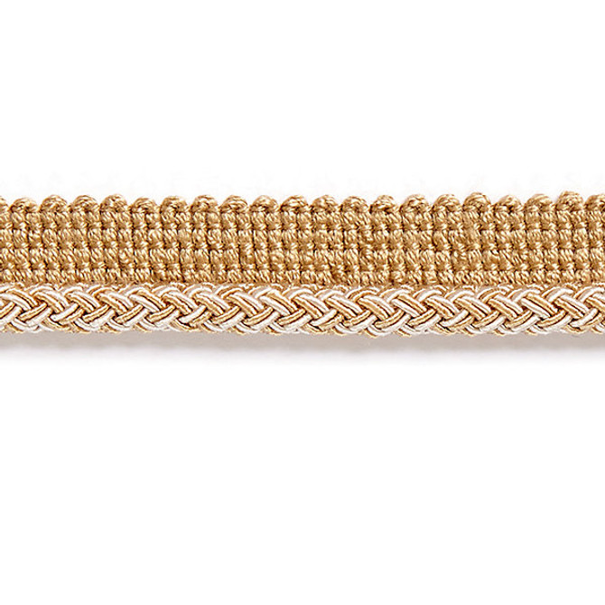Georgica Braided Cord/Camel Sc 0002C303 by Scalamandre
 Trim HAMPTONS TRIMMINGS 38% ACETATE 29% VISCOSE 27% ACRYLIC|6% COTTON ITALY LIGHT DUTY Horizontal: and Vertical: 0.25" - Fabric Carolina -