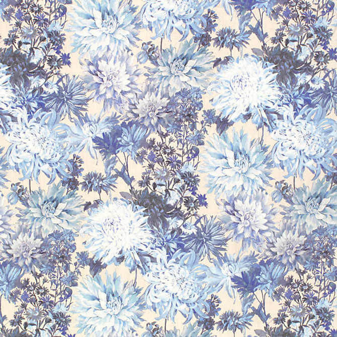 Grey'S Flower Garden/Blues by Grey Watkins Fabric Grey Watkins Fabric Grey'S Flower Garden/BluesFabric 100% LINEN AUSTRIA </p><p>Repeat: H: 31", V: 29" 58" - Fabric Carolina -