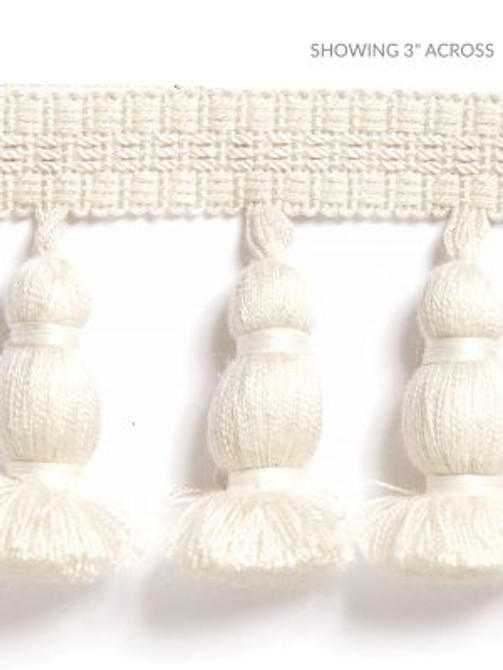 <p>Halsey Onion Fringe Ivory SCFT14990001 by Scalamandre Trim</p><p><strong>Required Minimum Quantity Purchase: Fabrics by the yard 1 YARD MINIMUM </p><p>Book: HAMPTONS TRIMMINGS</p><p>Content: 57% ACRYLIC 38% VISCOSE 5% POLYESTER</p><p>Origin: CHINA</p><p>Performance: LIGHT DUTY</p><p>Repeat: Horizontal: and Vertical: </p><p>Width: 3</p>