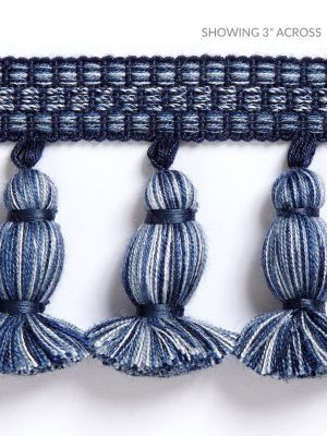 <p>Halsey Onion Fringe Indigo SCFT14990006 by Scalamandre Trim</p><p><strong>Required Minimum Quantity Purchase: Fabrics by the yard 1 YARD MINIMUM </p><p>Book: HAMPTONS TRIMMINGS</p><p>Content: 57% ACRYLIC 38% VISCOSE 5% POLYESTER</p><p>Origin: CHINA</p><p>Performance: LIGHT DUTY</p><p>Repeat: Horizontal: and Vertical: </p><p>Width: 3</p>