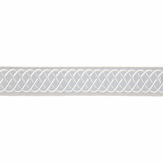 Helix Embroidered Tape/Mineral T3284-002 by Scalamandre Trim Trim HAMPTONS TRIMMINGS STOCKED AT 77% VISCOSE;23% RAYON CHINA LIGHT DUTY Horizontal: and Vertical: 2" - Fabric Carolina -
