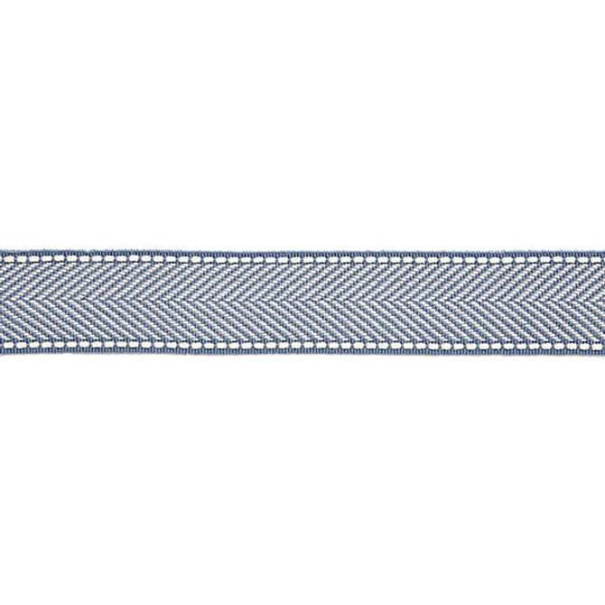 Montauk Herringbone Tape/Dusk Blue by Scalamandre Trim Scalamandre Trim Montauk Herringbone Tape/Dusk BlueTrim HAMPTONS TRIMMINGS 99% ACRYLIC 1% POLYESTER CHINA </p><p>Repeat: H: , V: 1.875" - Fabric Carolina -