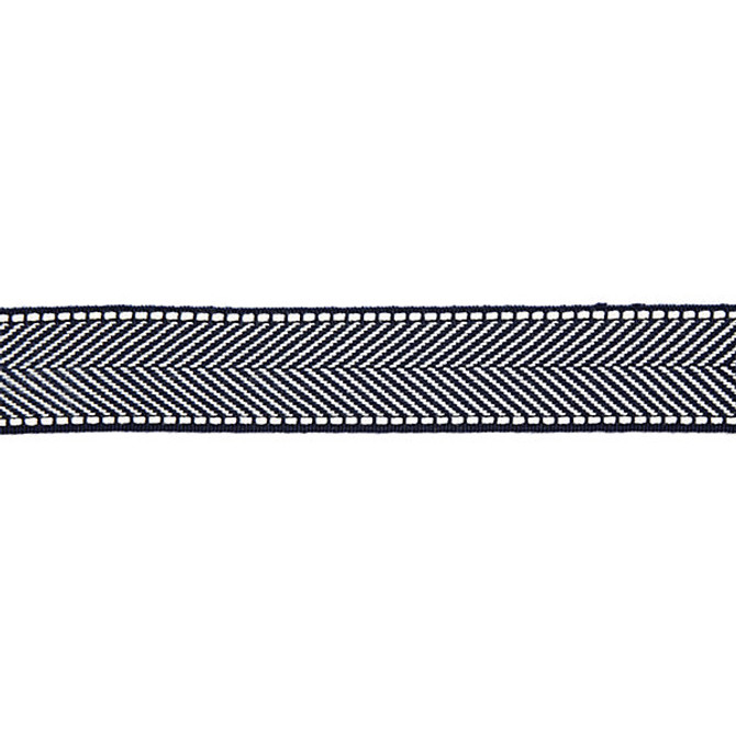 Montauk Herringbone Tape/Indigo T3285-011 by Scalamandre Trim Trim HAMPTONS TRIMMINGS 99% ACRYLIC 1% POLYESTER CHINA LIGHT DUTY Horizontal: and Vertical: 1.875" - Fabric Carolina -