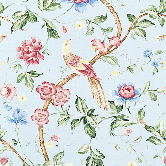 Orienteaux/Rose & Blue On Glacier Blue by Scalamandre Fabric Scalamandre Fabric Orienteaux/Rose & Blue On Glacier BlueFabric 59% LINEN 41% COTTON UNITED KINGDOM </p><p>Repeat: H: 35", V: 27.25" 55" - Fabric Carolina -