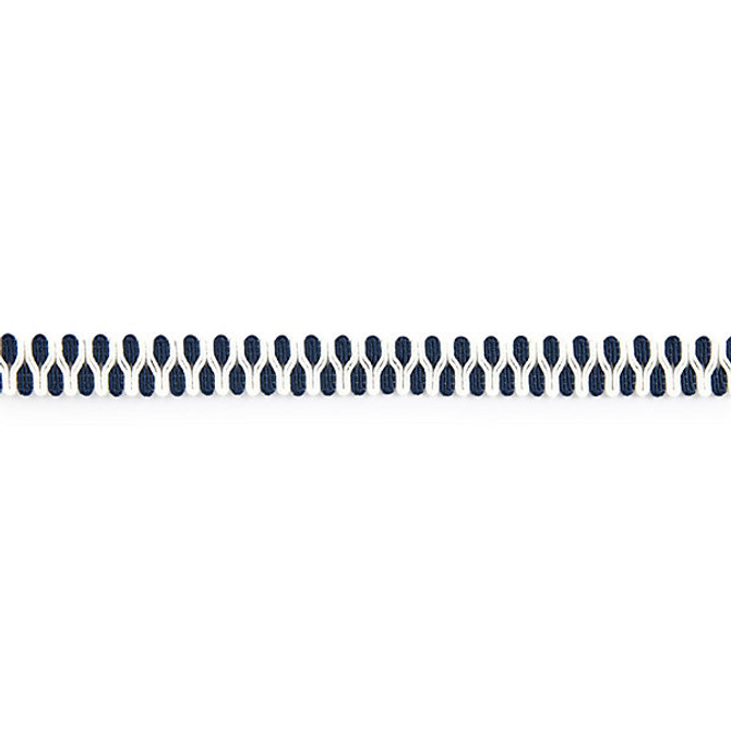Playa Gimp Braid/Indigo V1247-004 by Scalamandre Trim Trim STOCKED AT 94% POLYOLEFIN, 6% NYLON UNITED KINGDOM HEAVY DUTY Horizontal: .375" and Vertical: 0.875" - Fabric Carolina -