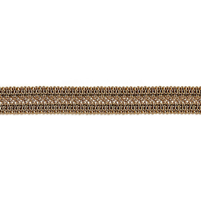 Selena Gimp Braid/Burnished Gold V1240-005 by Scalamandre Trim Trim MODERN LUXURY STOCKED AT 47% RAYON;29% COTTON;15% POLYESTER;5% POLYAMIDE;4% LUREX CHINA LIGHT DUTY Horizontal: and Vertical: 1" - Fabric Carolina -