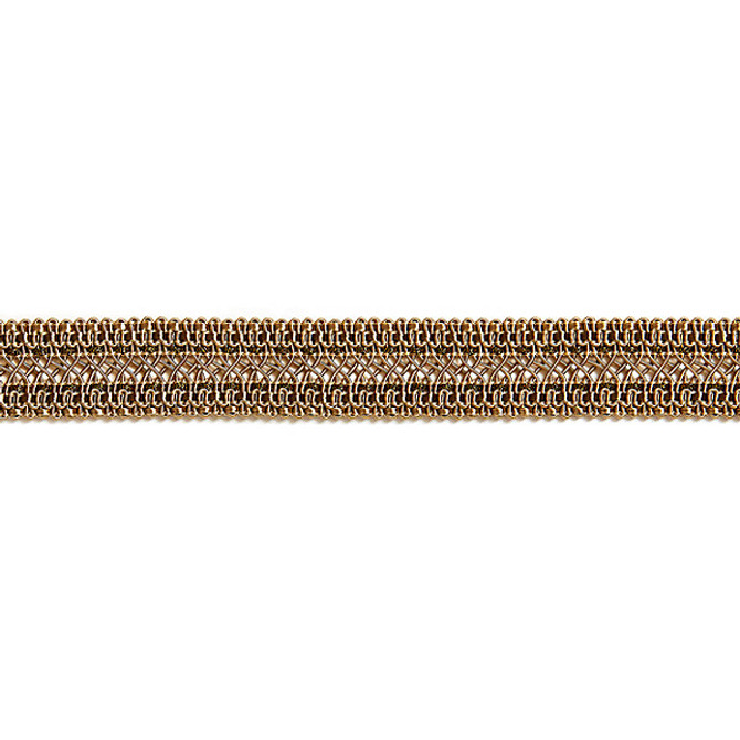 Selena Gimp Braid/Burnished Gold V1240-005 by Scalamandre Trim Trim MODERN LUXURY 47% RAYON 29% COTTON 15% POLYESTER|5% POLYAMIDE 4% LUREX CHINA LIGHT DUTY Horizontal: and Vertical: 1" - Fabric Carolina -