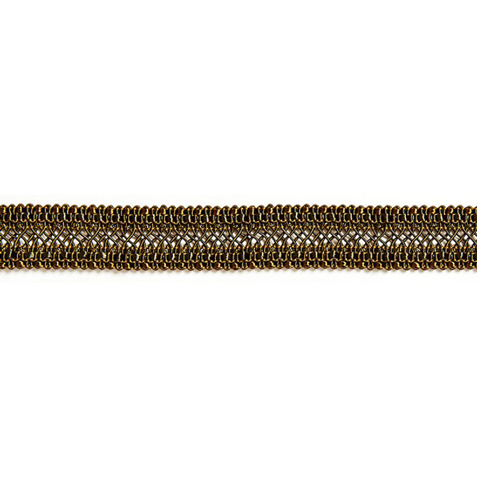 Selena Gimp Braid/Smoked Bronze V1240-006 by Scalamandre Trim Trim MODERN LUXURY 47% RAYON 29% COTTON 15% POLYESTER|5% POLYAMIDE 4% LUREX CHINA LIGHT DUTY Horizontal: and Vertical: 1" - Fabric Carolina -