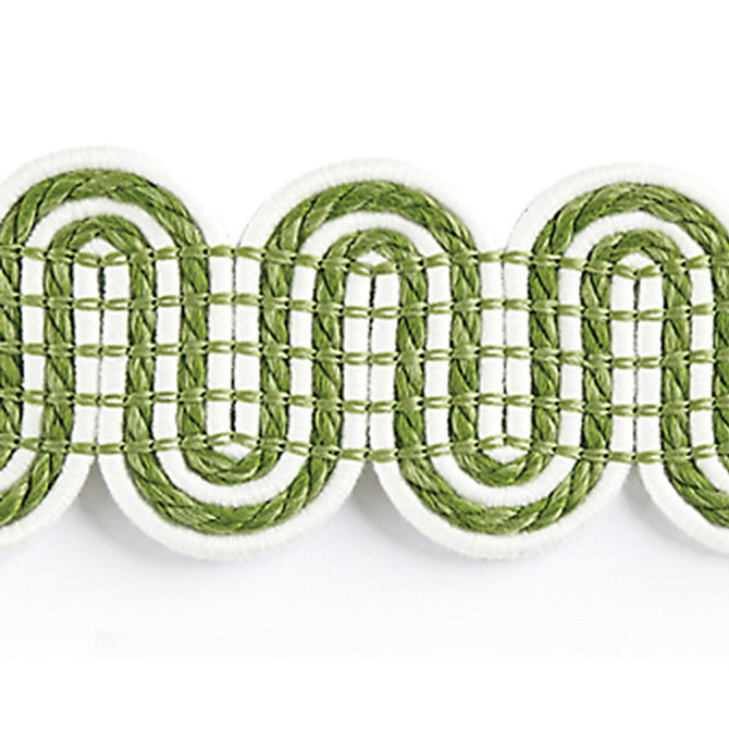 Serpentine Braid/Palm Sc 0003V1246 by Scalamandre
 Trim ISOLA INDOOR / OUTDOOR 90% POLYOLEFIN 10% NYLON UNITED KINGDOM HEAVY DUTY Horizontal: 1.125" and Vertical: 1.75" - Fabric Carolina -