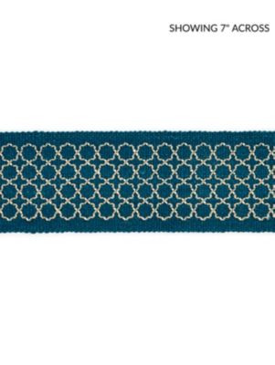 <p>Seville Embroidered Tape Peacock SCT32890003 by Scalamandre Trim</p><p><strong>Required Minimum Quantity Purchase: Fabrics by the yard 1 YARD MINIMUM </p><p>Book: MERCHANTE</p><p>Content: 91% LINEN 9% RAYON</p><p>Origin: INDIA</p><p>Performance: LIGHT DUTY</p><p>Repeat: Horizontal: .5" and Vertical: </p><p>Width: 2.5</p>