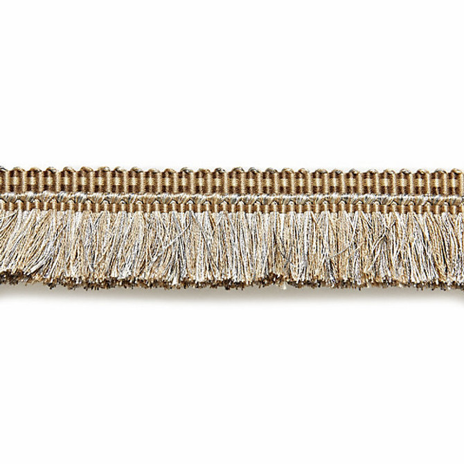 Shimmer Brush Fringe/Flax FC1495-003 by Scalamandre Trim Trim SCALAMANDRE WAREHOUSE 52% ACETATE 42% ACRYLIC 6% LUREX FRANCE LIGHT DUTY Horizontal: and Vertical: 2" - Fabric Carolina -