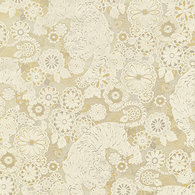 Siberian Tiger/White Tawny 18V1-001 by Old World Weavers Fabric TUNDRA 42% POLYESTER 30% VISCOSE|28% MAKO COTTON ITALY MEDIUM DUTY Horizontal: 32" and Vertical: 27.5" 55" - Fabric Carolina -