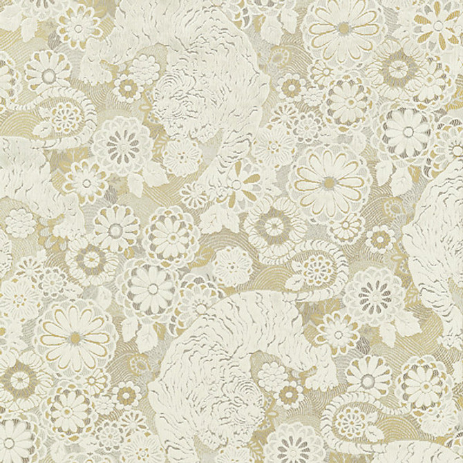 Siberian Tiger/White Tawny Ea 000118V1 by Old World Weavers Fabric TUNDRA 42% POLYESTER 30% VISCOSE|28% MAKO COTTON ITALY MEDIUM DUTY Horizontal: 32" and Vertical: 27.5" 55" - Fabric Carolina -