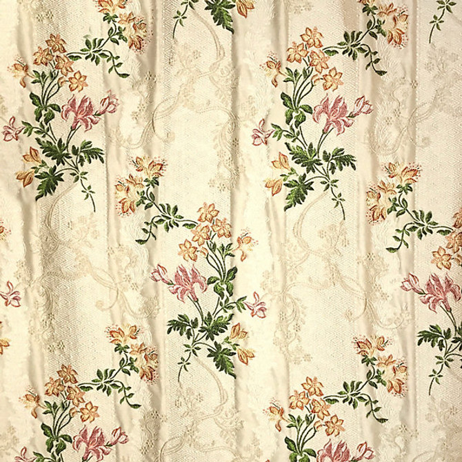Spolinato/Off-White by Old World Weavers Fabric Old World Weavers Fabric Spolinato/Off-WhiteFabric CLASSICS 100% SILK ITALY </p><p>Repeat: H: 14", V: 55" - Fabric Carolina -