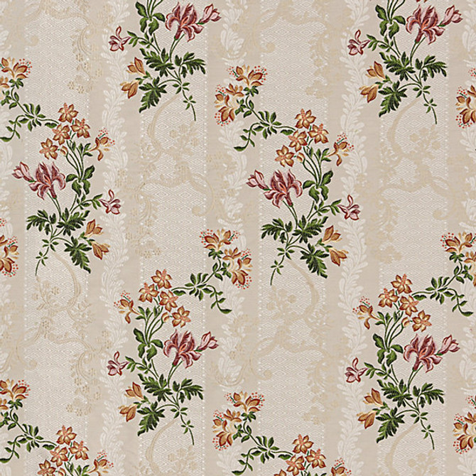 Spolinato/Off-White Sb 00011735 by Old World Weavers Fabric CLASSICS 100% SILK ITALY LIGHT DUTY Horizontal: 14" and Vertical: 55" - Fabric Carolina -