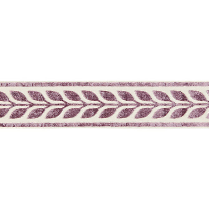 Vigne Velvet Tape/Amethyst T3278-003 by Scalamandre Trim Trim ORIANA 50% VISCOSE 50% COTTON INDIA LIGHT DUTY Horizontal: 1.5" and Vertical: 4.125" - Fabric Carolina -