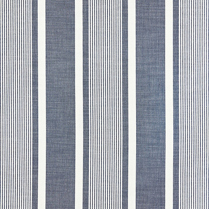 Wellfleet Stripe Denim by Scalamandre
 Fabric Scalamandre
 Fabric Wellfleet Stripe DenimFabric CHATHAM STRIPES & PLAIDS 100% SOLUTION DYED ACRYLIC MEXICO </p><p>Repeat: H: , V: 9.25" 54" - Fabric Carolina -