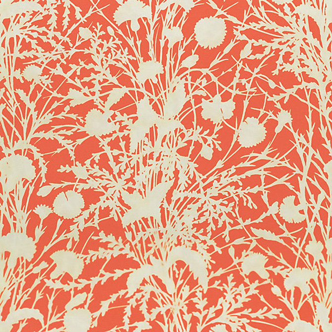 Wildflower/Guava 16623-004 by Grey Watkins Fabric FLORA 100% COTTON SWITZERLAND MEDIUM DUTY Horizontal: 34.6" and Vertical: 26" 53.5" - Fabric Carolina -