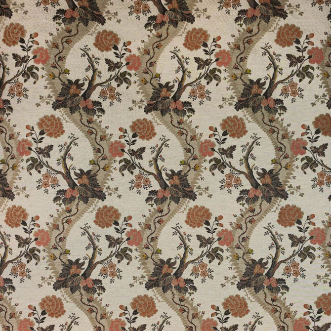 Balmoral Garden Rosewood by RM CoCo Fabric 2017 Spring Luxe Collection 70% Rayon 20% Polyester 8% Cotton 2% Flax See Sample 33000 Horizontal: 13.938 and Vertical: 28 56 - Fabric Carolina -