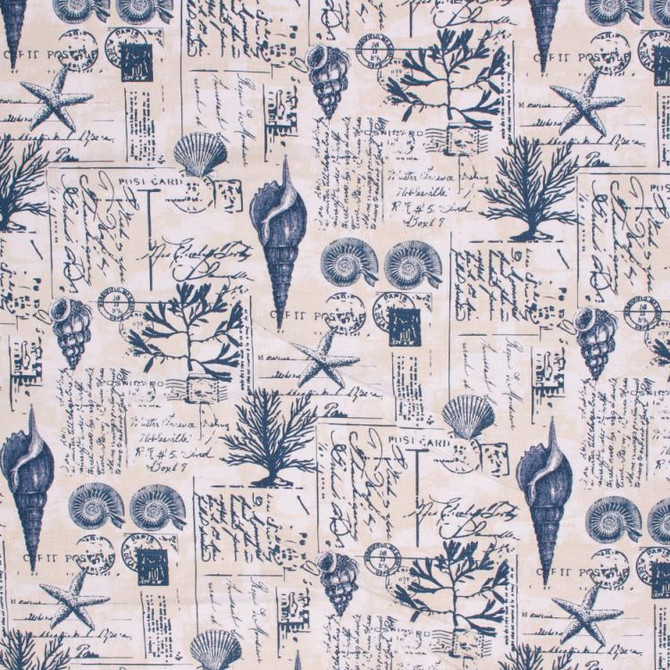 Beach Journal Mariner by RM CoCo Fabric Inspired Living Vol 4 100 COTTON - Dry clean only Horizontal: 27 and Vertical: 27 54 - Fabric Carolina -