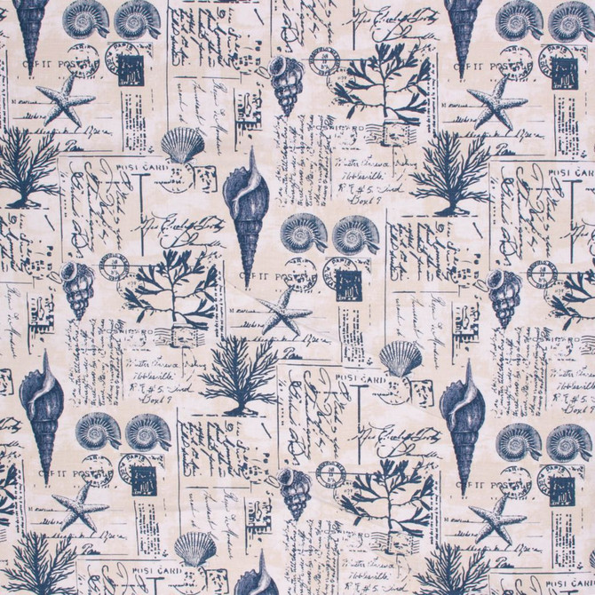 Beach Journal Mariner by RM CoCo Fabric Inspired Living Vol 4 100% Cotton See Sample 0 Horizontal: 27 and Vertical: 27 54 - Fabric Carolina -