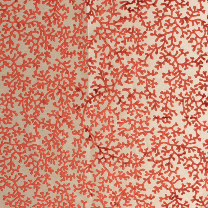 Coral Splendor Rust by RM CoCo Fabric Finishing Touches Vol 7 72% Polyester, 28% Viscose - Dry clean only Horizontal: 19.25 and Vertical: 15 56 - Fabric Carolina -