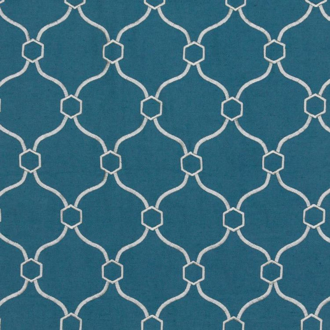Picardie Trellis Turquoise by RM CoCo Fabric