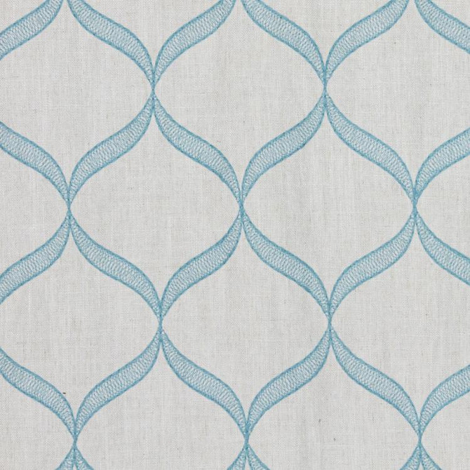 Spirograph Teal by RM CoCo Fabric Inspired Living Vol 10 50% Poly 40% Cotton 10% Linen Horizontal: 5.75 and Vertical: 7.75 58 - Fabric Carolina -
