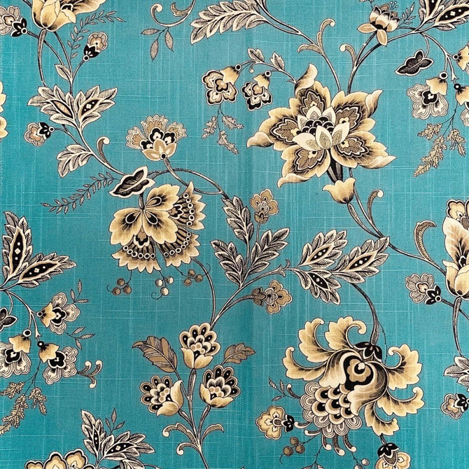 Wightwick Manor Blue Heaven by RM CoCo Fabric Inspired Living Vol 10 100% Cotton See Sample 30000 Horizontal: 2717 54  - Fabric Carolina -