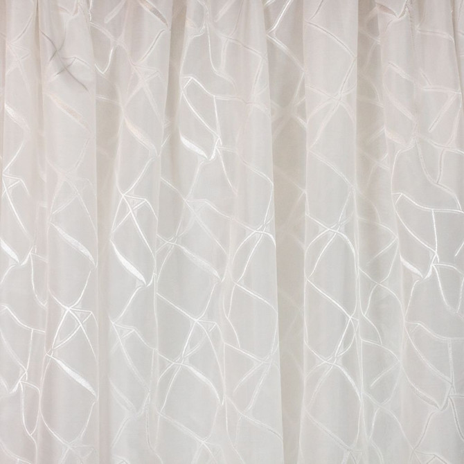Wembley Lisbon White by RM CoCo Fabric Sheer Indulgence Regular Book 100% Polyester See Sample 0 Horizontal: 6 and Vertical: 7.1 118 - Fabric Carolina -