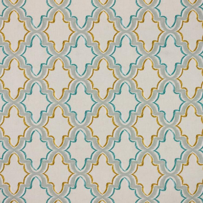 Constantinople Trellis Aegean by RM CoCo Fabric
