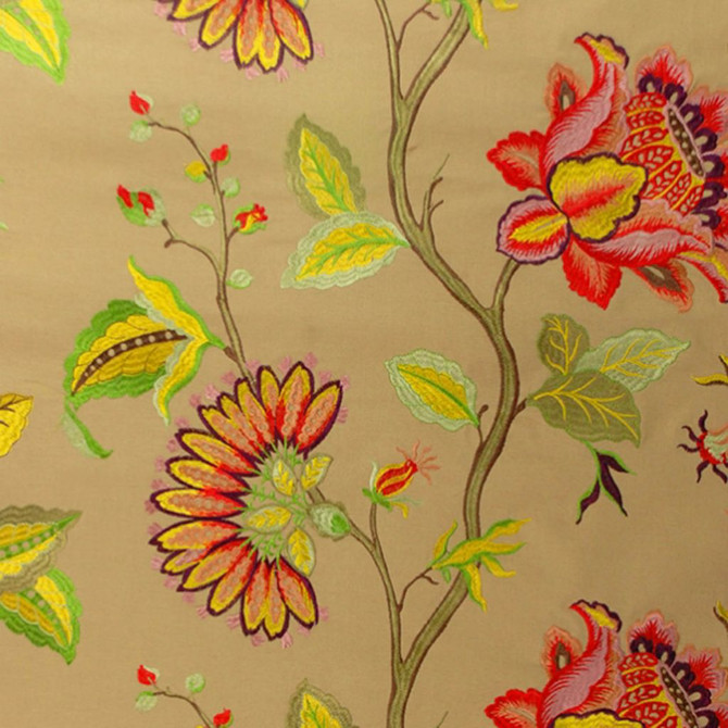 Curacao Tropical by RM CoCo Fabric World Bazaar - Wesco 100% Cotton See Sample 0 Horizontal: 24.75 and Vertical: 15.25 49.5 - Fabric Carolina -