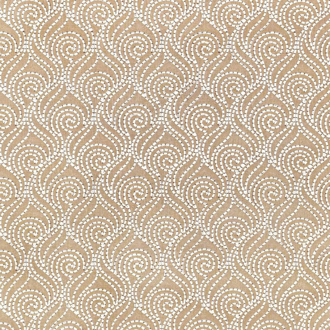 Swirl-A-Way Butternut by RM CoCo Fabric 2018 Spring - Prive Collection 37% Cotton 25% Linen 19% Polyester 19% Viscose Embroidery: Polyester See Sample 0 Horizontal: 5.625 and Vertical: 6.375 54 - Fabric Carolina -