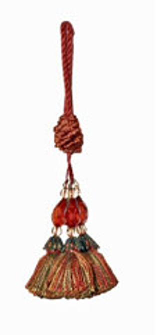 T1112 Cush.Tassel Santa Fe Brick Cush.Tasl by RM CoCo Fabric Crescendo - Horizontal: 0 and Vertical: 0 0 - Fabric Carolina -